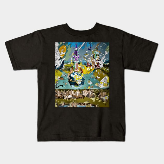 Garden of Earthly Delights New vision Hieronymus Bosch Kids T-Shirt by Cachaldora